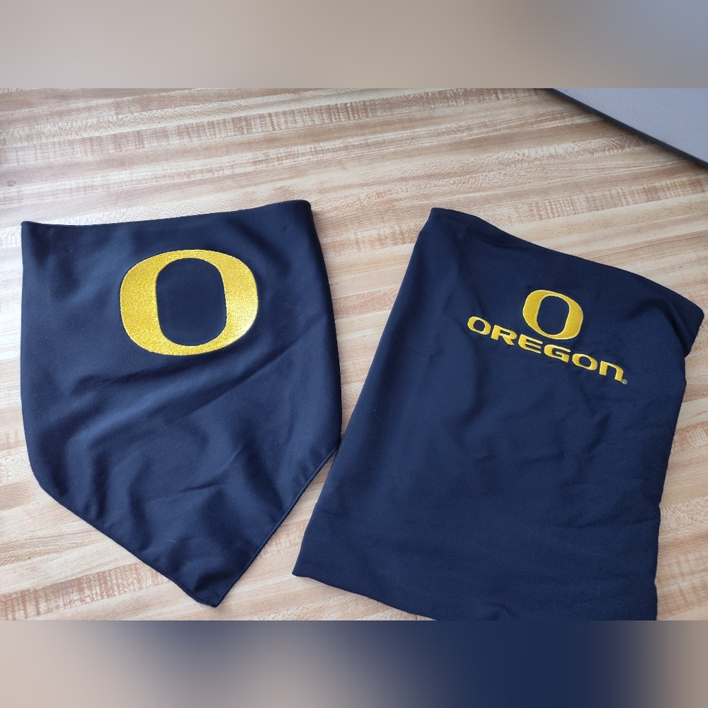 Oregon Ducks Gaiter And Neck Kerchief Combo Mtn-Rmr Excellent Condition Black